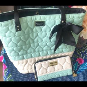 Never used Betsey Johnson Bag with matching wallet